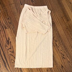 Free People Cream Skirt Set